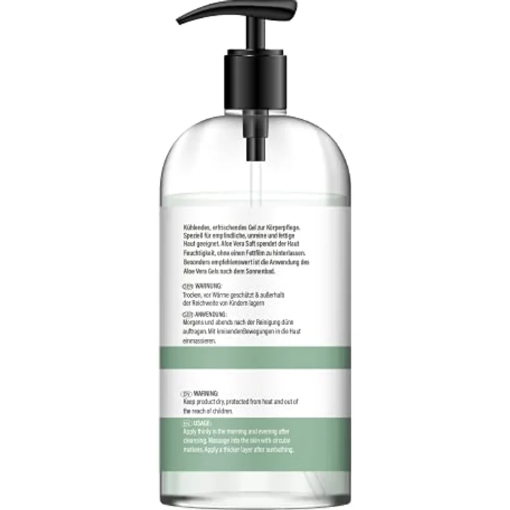 Saint Nutrition AFTER SUN ALOE VERA GEL für alle Hauttypen, extra viel Feuchtigkeit, 500 ML – Bild 2