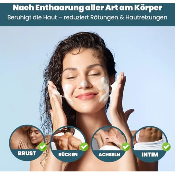 ARTE FIORI Après After Shave | Pflegeschaum für das Gesicht ohne brennen 100ml extra sanft & effektiv nach Haarentfernung, Epilieren, Rasur aller Art – Bild 4