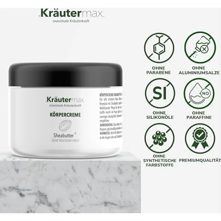 Sheabutter Creme Körperbutter für Trockene Haut Shea Butter Körpercreme 1 x 250 ml – Bild 4