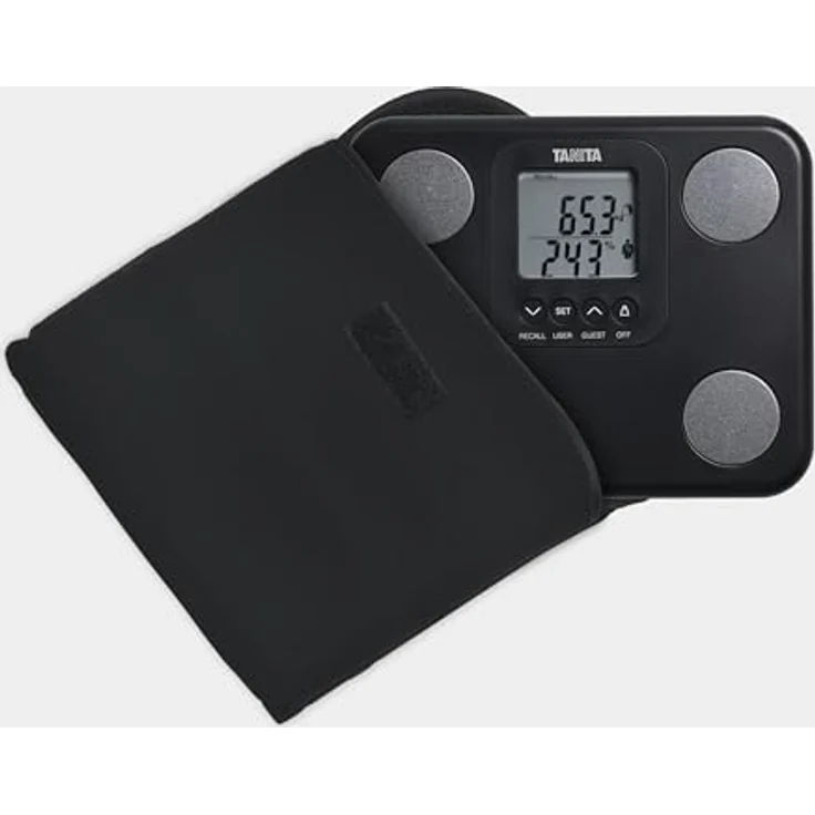 TANITA BC-730 Körper-Kompressionsmonitor, 9 Messungen, leicht und kompakt mit Reisetasche, Schwarz – Bild 3