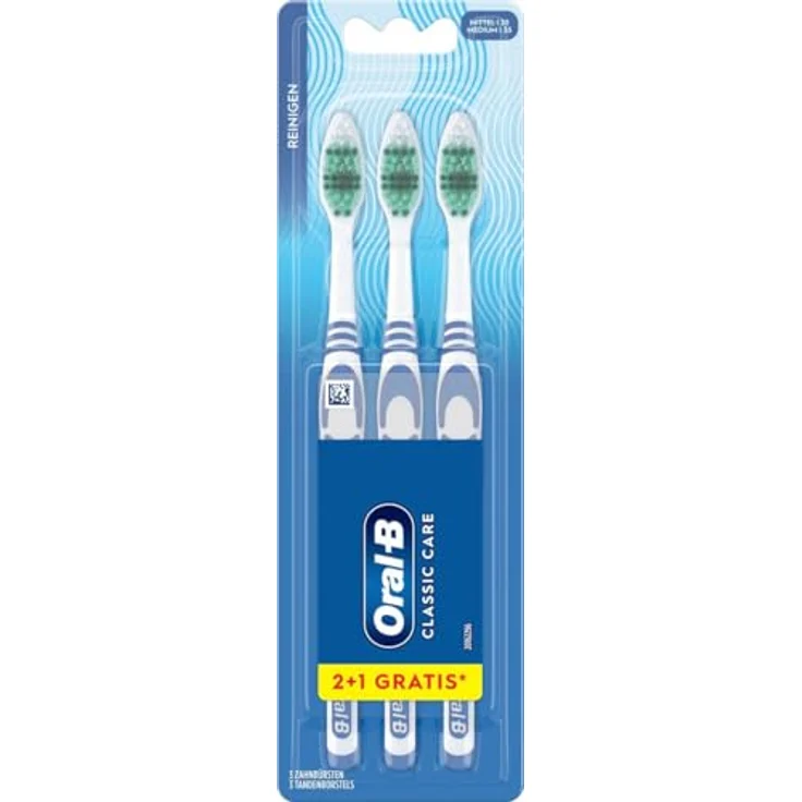 Braun Oral-B CLASSIC CARE, Mittel Zahnbürsten für gründliche Zahnreinigung mit gewellten Borsten – Bild 2