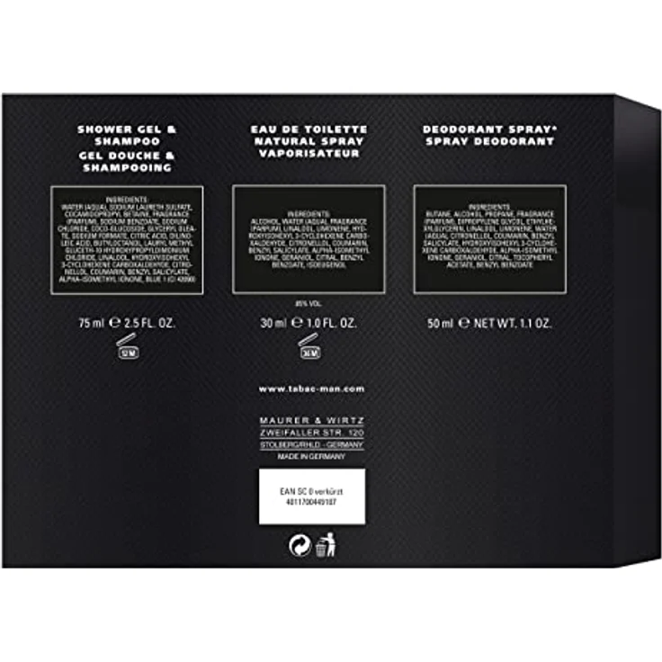 Tabac Tabac Man Set Eau de Toilette (EdT) 30 ml + Duschgel 75 ml + Deodorant 50 ml – Bild 5