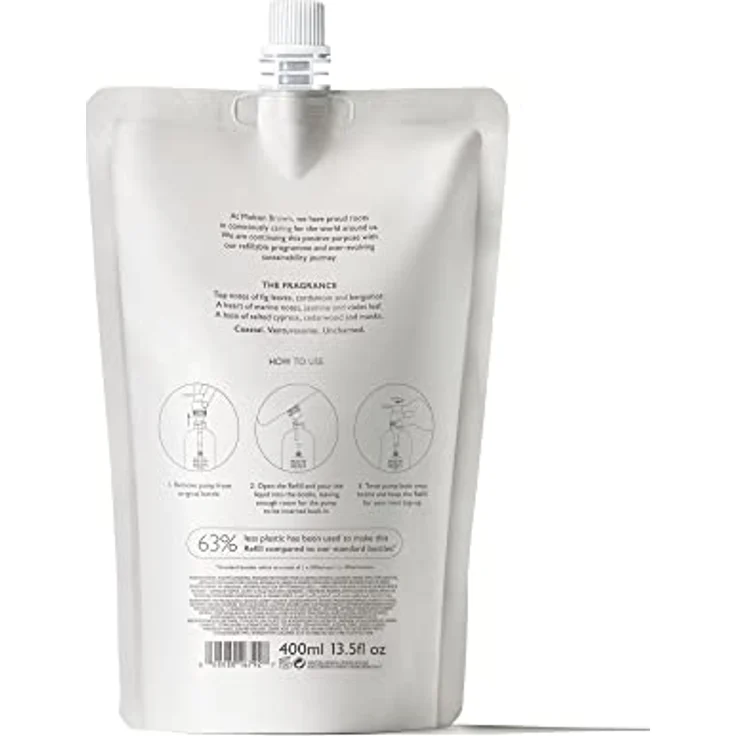 Molton Brown Coastal Cypress und Sea Fennel Nachfüllbare Flüssigseife 400ml – Bild 3