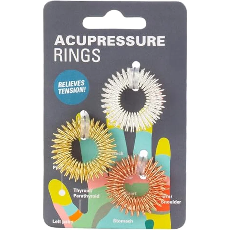 WestCraft Shiatsu-Akupressurgerät Akupressurringe 3er Set Gold, Bronze, Silber, Finger Massage Ringe, Entspannung für Körper & Geist, Sanfte Massage & Stressabbau – Bild 7
