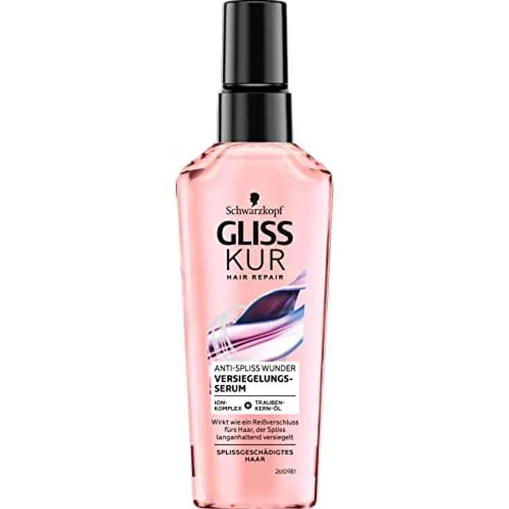 Gliss Kur Serum Anti-Spliss Wunder (75 ml), Haarserum bietet langanhaltende Splissversiegelung und schützt das Haar während des Föhnens – Bild 1