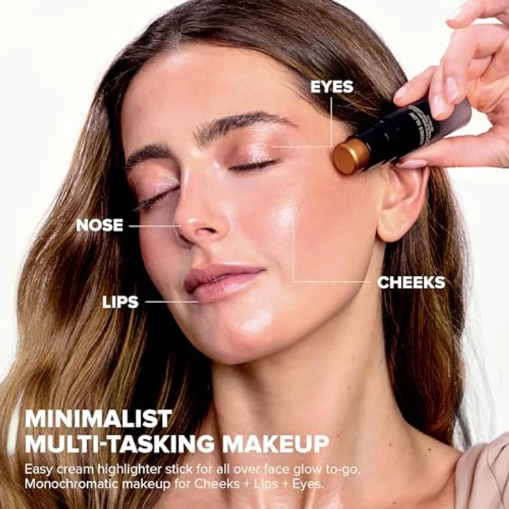 Nudestix Nudies Glow Highlighter, multifunktioneller Aufheller im Stiftformat, Farbton Illumi Naughty, 7 g – Bild 4