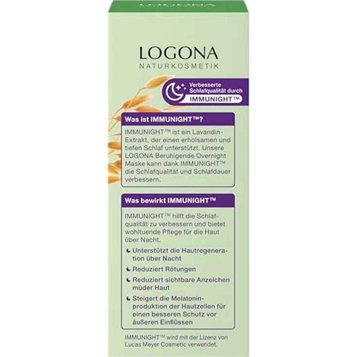 LOGONA NOURISH Beruhigende Overnight Maske, 50ml Gesichtsmaske mit Immunight für trockene Haut, NaTrue-zertifizierte Naturkosmetik – Bild 3