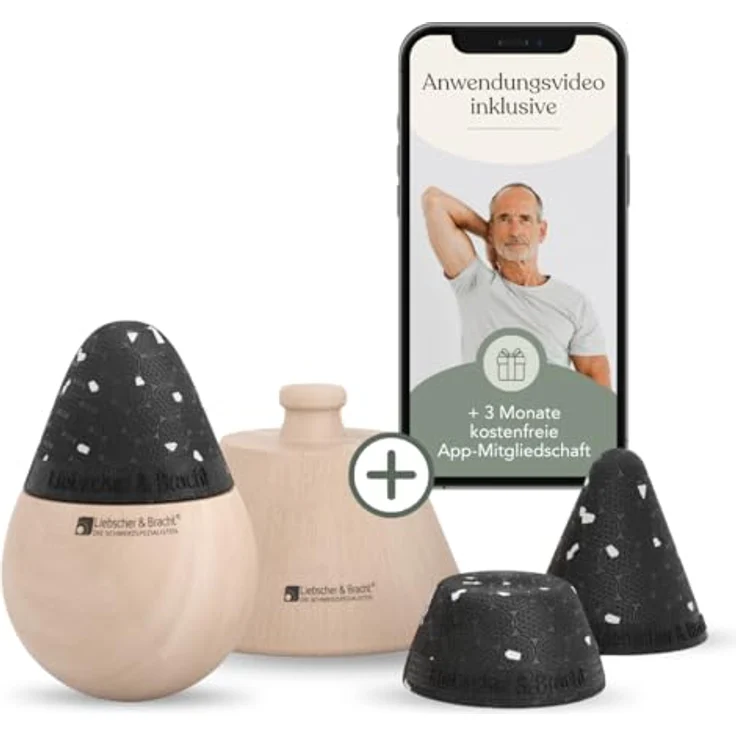 Liebscher & Bracht Schmerzfrei-Drücker-Set – 5-teilig, mit mittelharten Aufsätzen für gezielte Light-Osteopressur Übungen – Bild 1