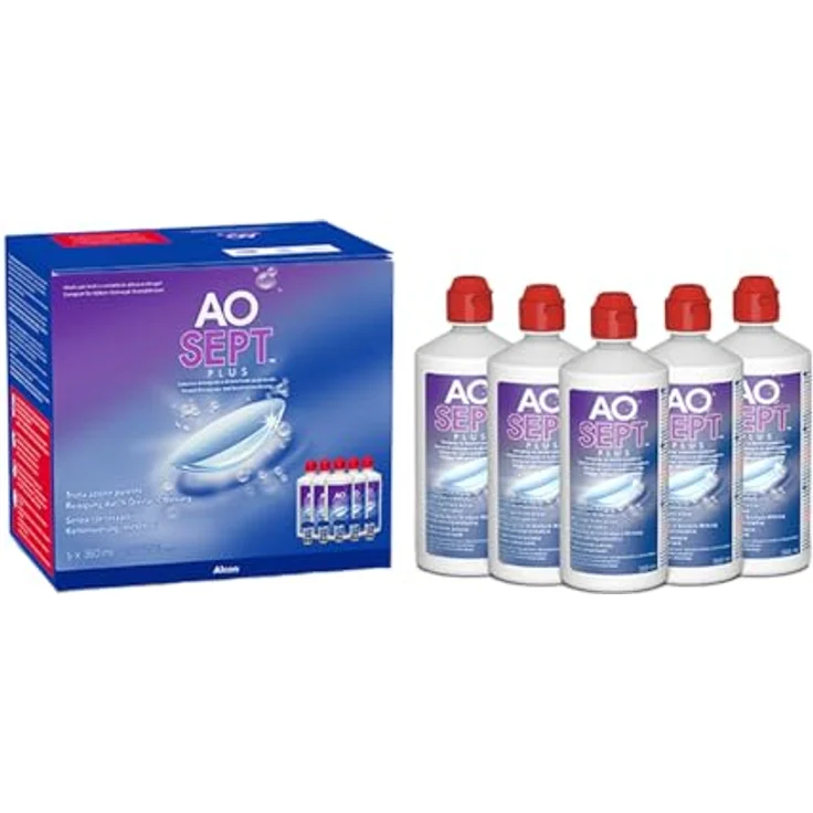Alcon Aosept Plus Sparpack 5 x 360 ml All-in-One-Lösung für weiche & harte Kontaktlinsen, inkl. 5 Aufbewahrungsbehälter – Bild 4