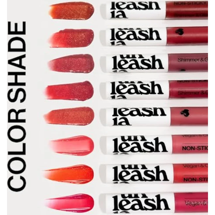Unleashia Non-Sticky Dazzle Tint, langlebiger Lipgloss mit intensiver Farbe, 7.6 g, Farbton NO.5 Nice Step – Bild 7