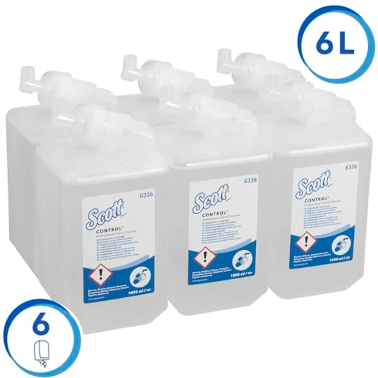 Kleenex Handseife, Flüssigseife neutral antibakteriell, pH-Wert 6, Kanister 1000 ml – Bild 2