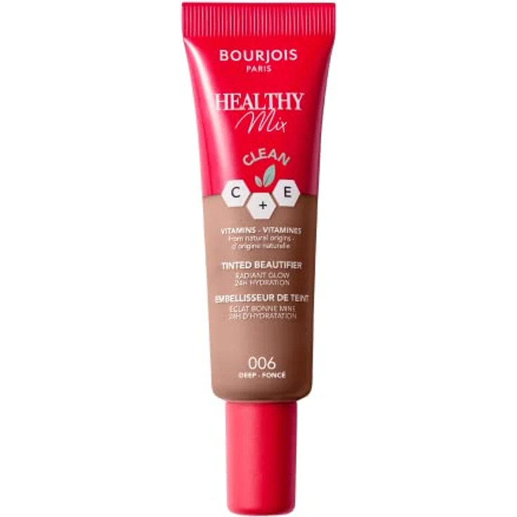 Bourjois Healthy Mix Clean Tinted Beautifier BB Creme, für einheitliche und aufgehellte Gesichtshaut, 006 Deep, 30 ml – Bild 2