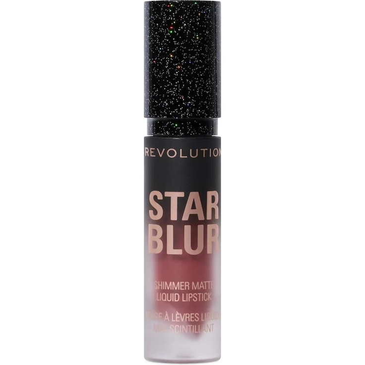 Revolution Star Blur Shimmer Matte Liquid Lipstick, Lippenstift mit glitzerndem Finish in MOONLIT ROSE, 3,5 ml