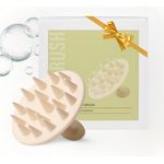 Rosental Organics Exfoliating Hair Brush - Kopfhaut Massagebürste & Peeling - Shampoo Haarbürste - Haarwaschbürste - Gegen Schuppen - Hilft bei Haarwachstum - 100% Silikon, Schwarz