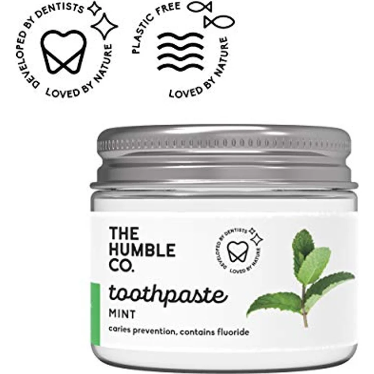 THE HUMBLE CO. Zahnpasta Minze, 50 ml im Glas, hochwertige natürliche Formel – Bild 2