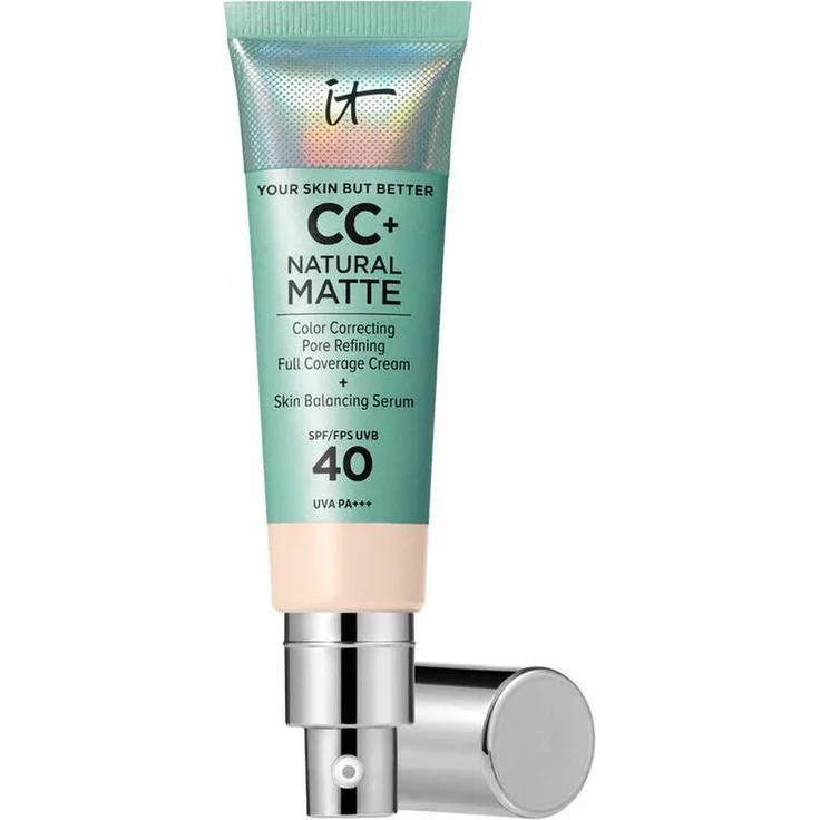 It Cosmetics CC Natural Matte Cream Makeup, Foundation mit SPF 40, 32ml, Farbe Fair Porcelain