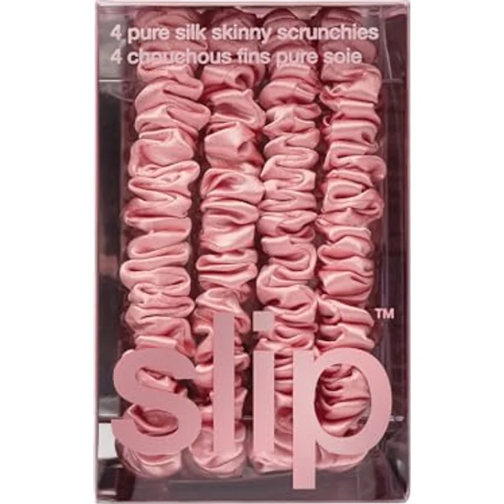 slip Skinny Hair Scrunchies, 4er Set aus 100% Seide für schonendes Haarstyling – Bild 7