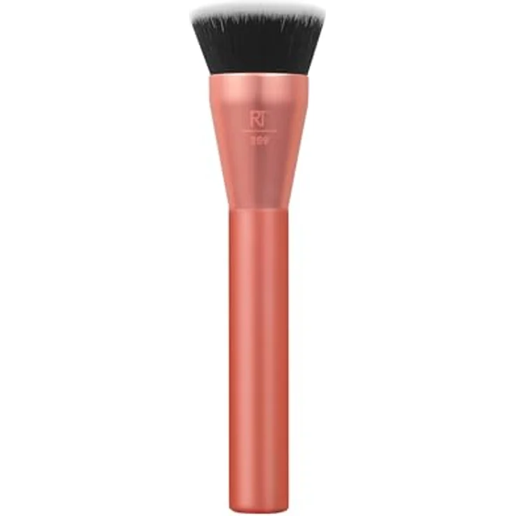 Real Techniques Glow Round Base Makeup Brush, For Liquid & Cream Makeup, Flat Top Foundation Brush For Buffing & Blending Up Coverage, Dense Synthetic Bristles, Vegan & Cruelty Free, 1 Count – Bild 2