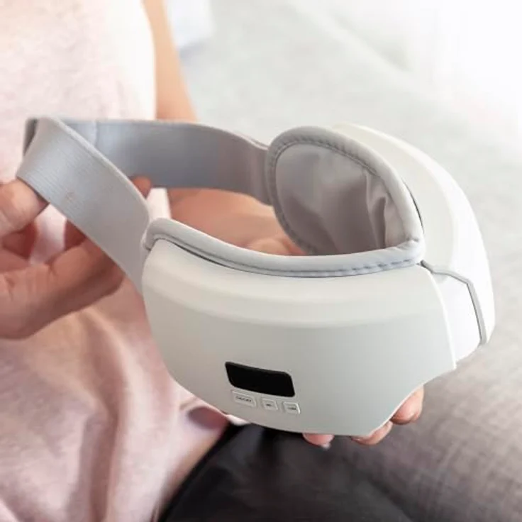 InnovaGoods Augenmassagegerät, kabelloses Massagegerät mit Wärme, Vibration und 5 Massagemodi, grau – Bild 9