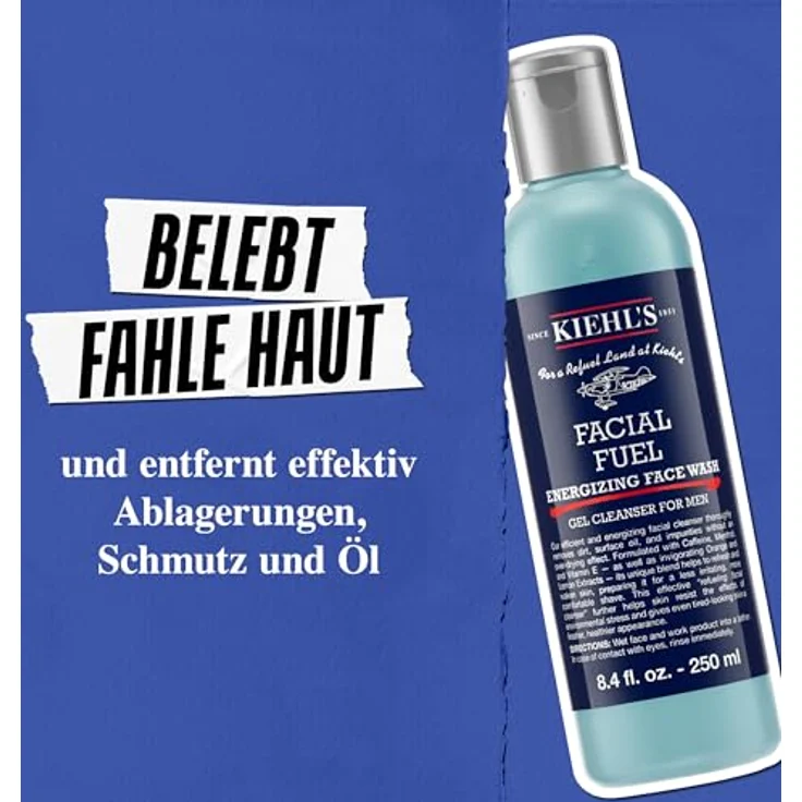 Kiehl's Herrenpflege Facial Fuel Energizing Face Wash 500 ml Tagespflege – Bild 4