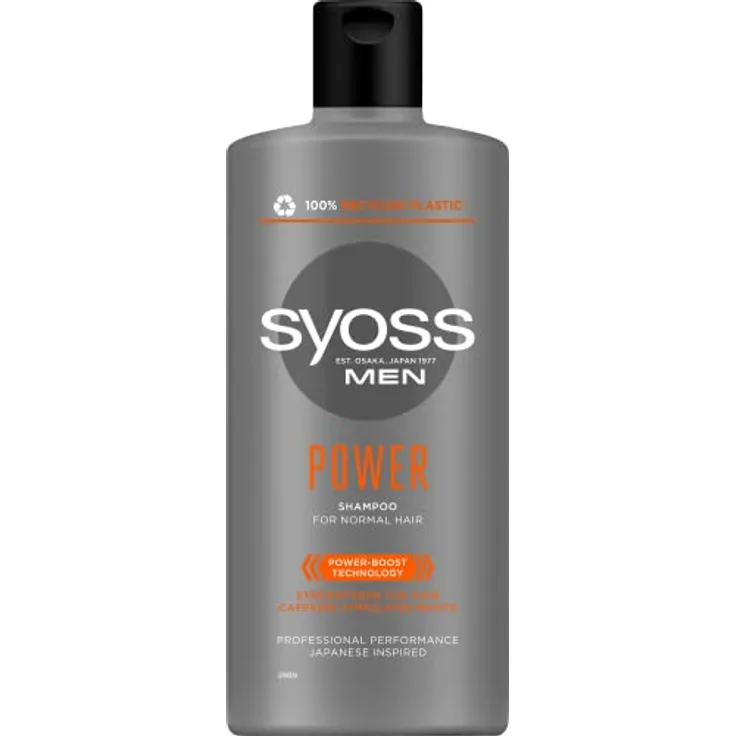 Syoss Men Intense Power, stärkendes Shampoo mit Koffein, 440 ml, fördert Haarwuchs und reinigt gründlich