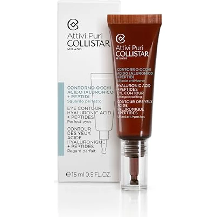 Collistar Attivi Puri Contorno Occhi Acido Ialuronico + Peptidi, 15 ml - Augenpflege mit Qualität/Haltbarkeit, langlebig und robust – Bild 2