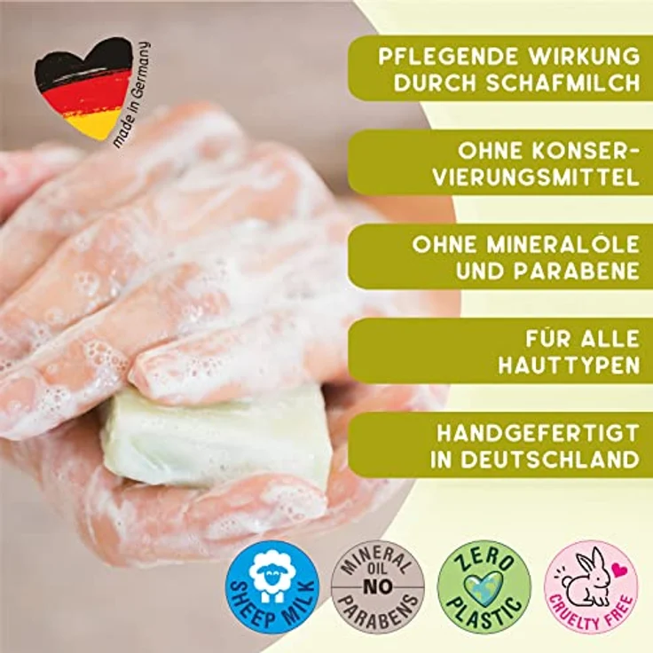 MY SOAP Schafmilchseife, Natural by accentra, handgefertigte Schafmilchseife MY SOAP in Papierschachtel, 100g, Motiv/Duft: Bergamotte – Bild 4