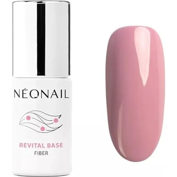 NÉONAIL UV Nagellack Revital Base Fiber Warm Cover, 7,2 ml, Unterlack Gel mit starker Pigmentierung und langanhaltender Maniküre bis zu 21 Tagen