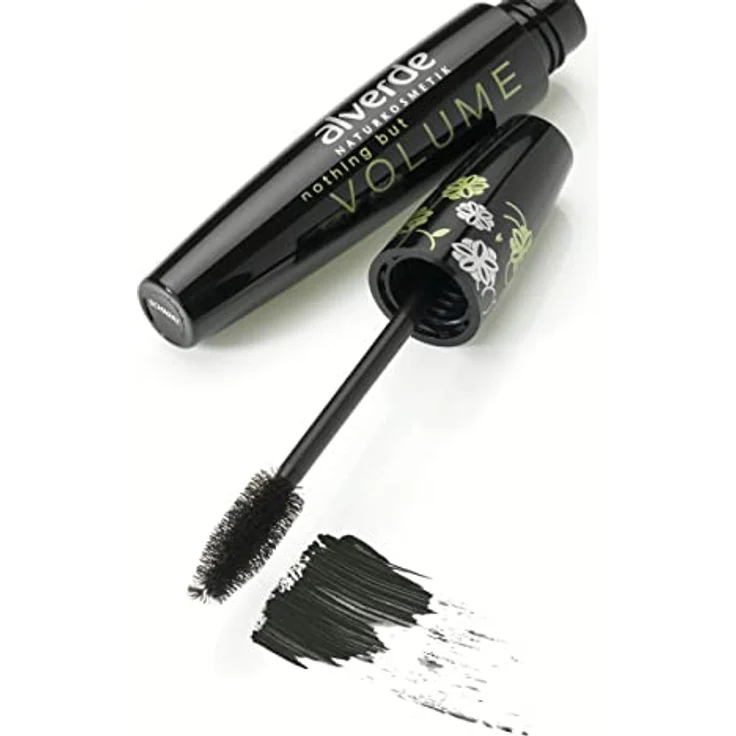 alverde NATURKOSMETIK Wimperntusche Mascara Nothing but Volume schwarz 010, 12 ml – Bild 2