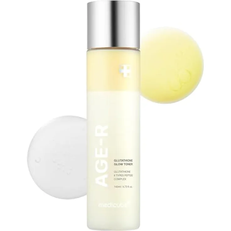 Medicube Age-R Glutathione Glow Toner, Milky 2-Phasen Toner mit Peptiden & Glutathion für Glass Skin Effekt, 140 ml