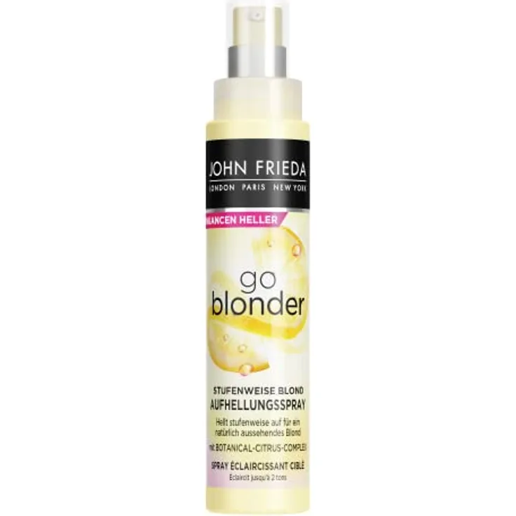 John Frieda Go Blonder Aufhellungsspray - Stufenweise Blond - Inhalt: 100 ml - Hellt stufenweise auf - Für ein natürlich aussehendes Blond