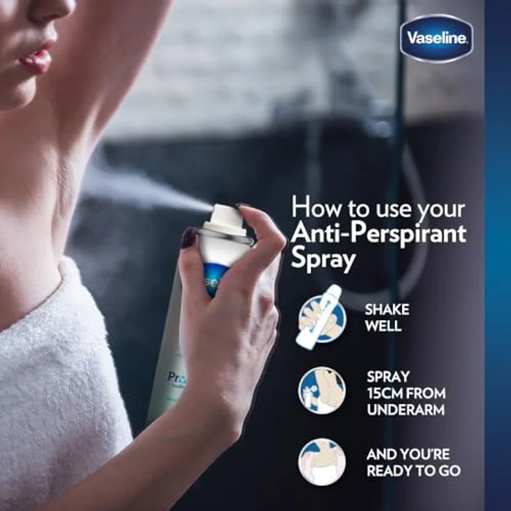 Vaseline Active Fresh 48h 250ml | 0% Alkohol, Deodorant Lufterfrischer in Sprayform – Bild 3