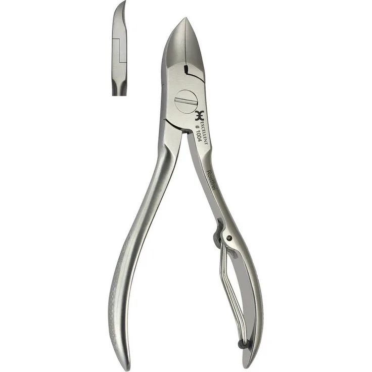 Excellent Solingen Nagelzange, gebogene Schneide für dicke Nägel, rostfreier Edelstahl, 10.5 cm