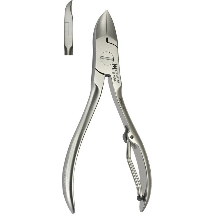 Excellent Solingen Nagelzange, gebogene Schneide für dicke Nägel, rostfreier Edelstahl, 10.5 cm