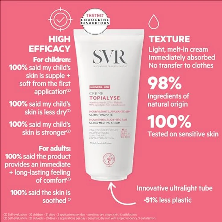 SVR Bodylotion, hypoallergene Körpercreme mit sofortiger Hydratation, für trockene und empfindliche Haut, zarter Duft, 200 ml – Bild 5