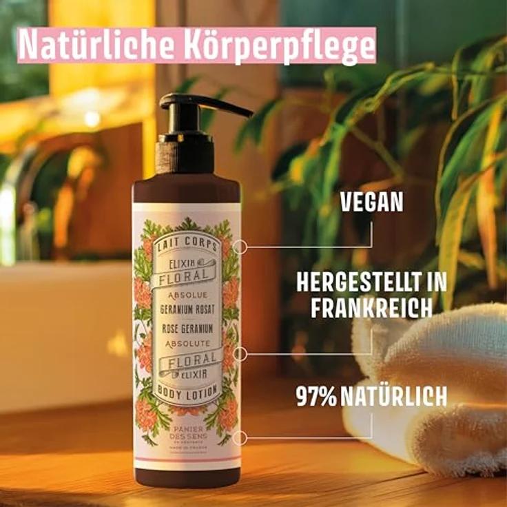 Panier Des Sens Milch Rose Geranium Body Lotion 250 ml  – Bild 6
