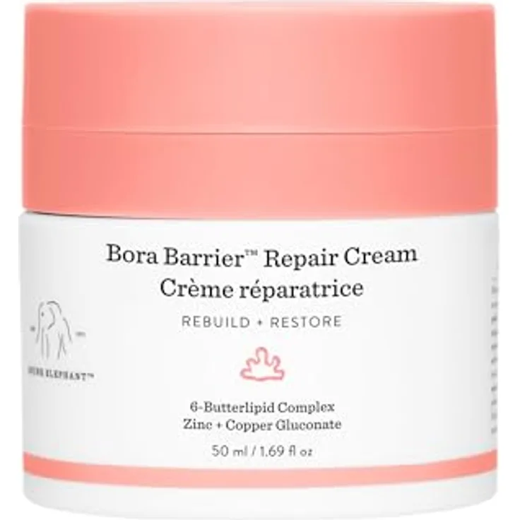 Drunk Elephant Bora Barrier Repair Cream, ultra-reichhaltige Gesichtscreme für sehr trockene Haut, 50 ml