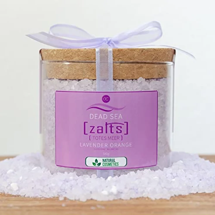 Accentra Zalts Totes Meer Badesalz im Glas mit Korkverschluss – 540g Totes Meersalz MADE in GERMANY mit Lavendel- und Orangenöl angereichert – Bild 2