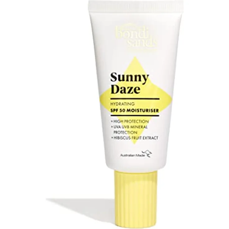 Bondi Sands - Sunny Daze SPF 50 Moisturiser - Mineralische Sonnencreme fürs Gesicht, physikalischer Sonnenschutz mit LSF 50, für empfindliche Haut, feuchtigkeitsspendend, 50g