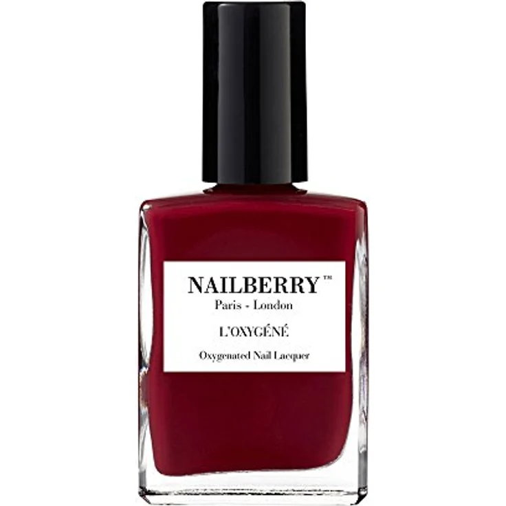 Nailberry L'Oxygene Sauerstoffhaltiger Nagellack, Burgunderrot/Tiefrot, 15 ml – Bild 1