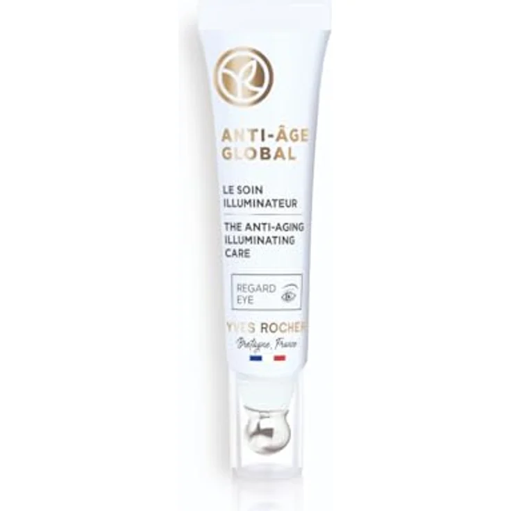 Yves Rocher ANTI-AGE GLOBAL - Ausstrahlungspflege Augen - Leichte Gel-Textur gegen Falten und Augenringe - 15 ml – Bild 1
