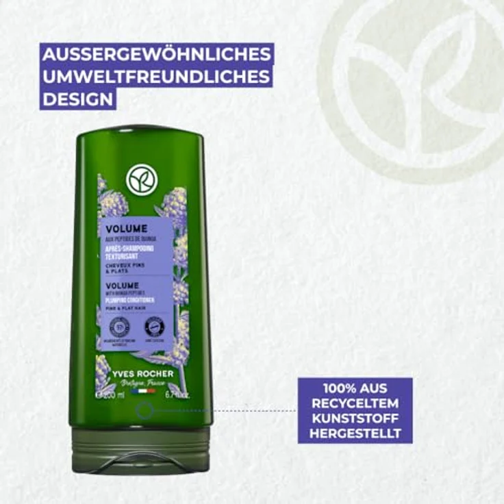 Yves Rocher Volume Plumping Conditioner, 200 ml, für feines & plattes Haar, mit Quinoa-Peptiden für sofortiges Volumen – Bild 6