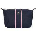 Tommy Hilfiger TH ICON WASHBAG NYLON CORP, Damen Kulturbeutel mit Kontrastbesätzen, dunkelblau, 29 cm x 14,5 cm x 13,5 cm
