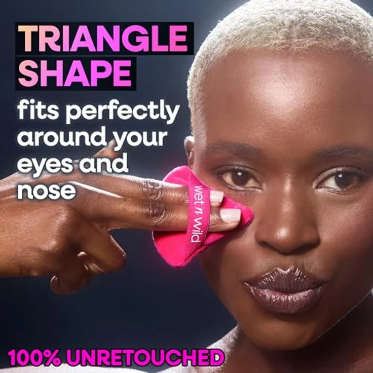 Wet n Wild Powder Puff, Wiederverwendbarer Makeup-Applikator für loses und kompaktes Puder, Samtweiches Material, Dreieckige Form für präzisen Auftrag – Bild 3