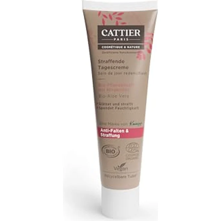 Cattier Straffende Tagescreme, Anti-Aging Gesichtscreme mit Bio-Mirabellen-Extrakt und Bio-Aloe Vera, 50 ml – Bild 2