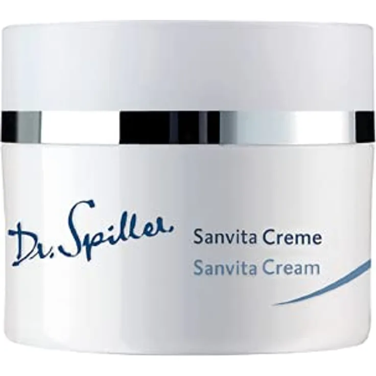 Dr. Spiller Sanvita Creme 50 ml, 24-Stunden-Pflege mit Ginseng und Grünem Tee für beruhigte und revitalisierte Haut