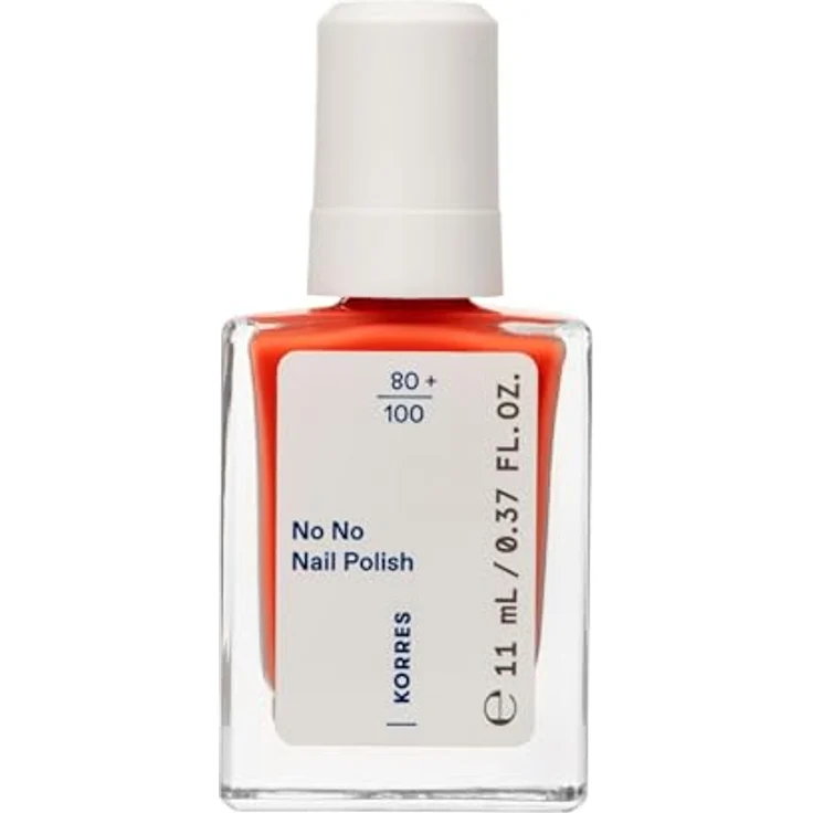 KORRES No No Nail Polish 43 Summer Peach, veganer 10-Free Nagellack mit Gel-Effekt, hoher Deckkraft & splitterfester Haltbarkeit, 11 ml – Bild 1