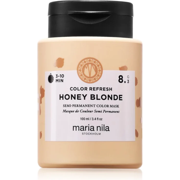Maria Nila Colour Refresh Farbmaske, Honey Blonde 8.3, 100 ml – Auswaschbare Haarfarbe für spürbar weiche und regenerierte Haare