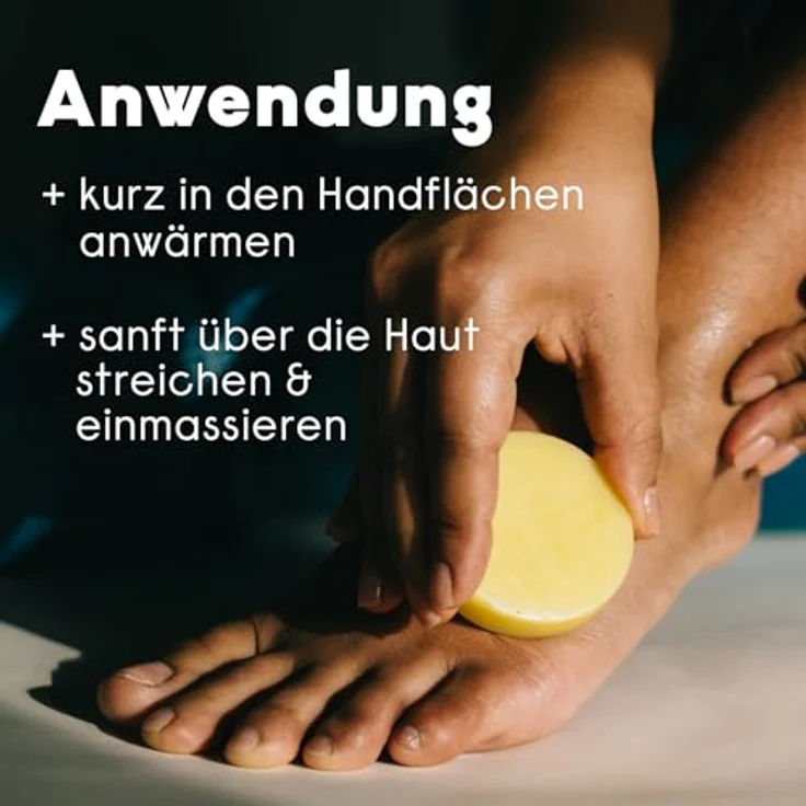 4people Feste BIO Fußcreme 40g · Fußbutter mit Bienenwachs und Sheabutter · Reichhaltige Fusscreme für sehr trockene Füsse · Schrundensalbe für Füße mit frischem Duft · Vegan, Bio, Fest · 4 people who care – Bild 4