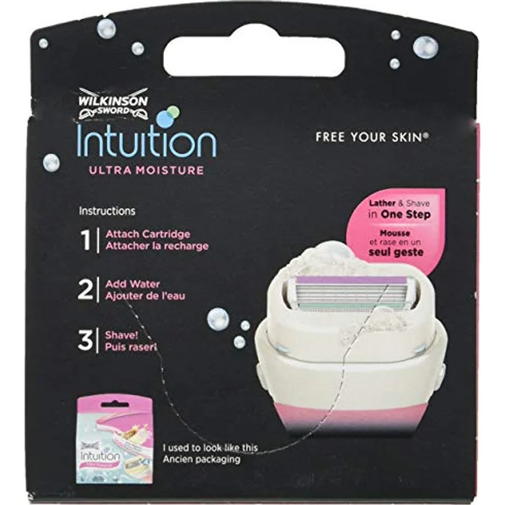 Wilkinson Sword Intuition Ultra Moisture Rasierklingen, 3 Stück – Bild 4